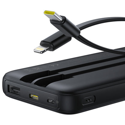 BASEUS Powerbank 10000mAh 22.5W with display with USB-C cables iPhone Lightning Lipow - black – image 4