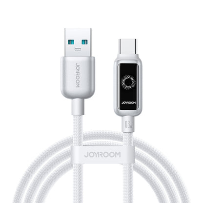 JOYROOM Braided cable USB-A - USB-C 66W 1.2m - white