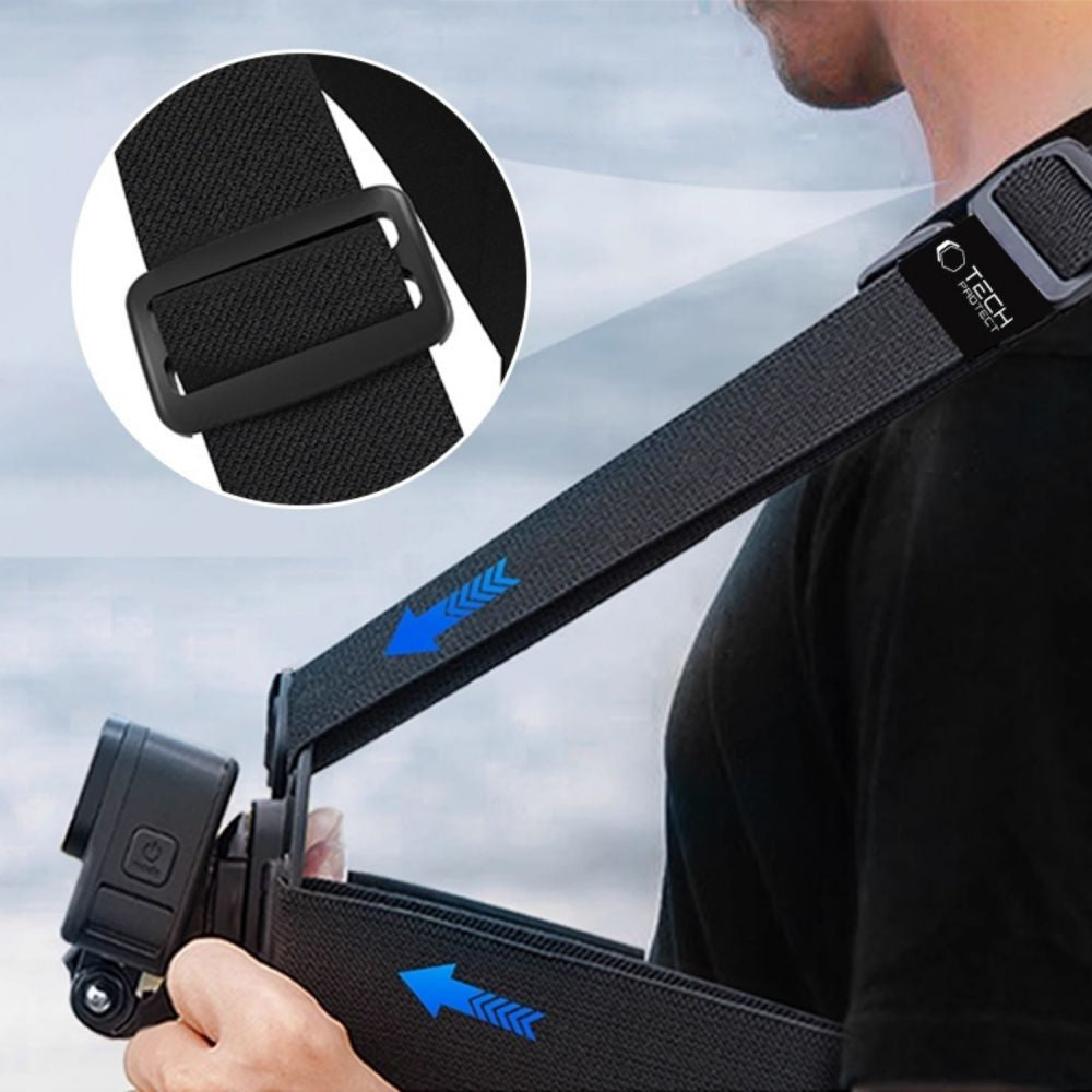 Tech-Protect Chest harness for GoPro DJI sports camera - black – image 2