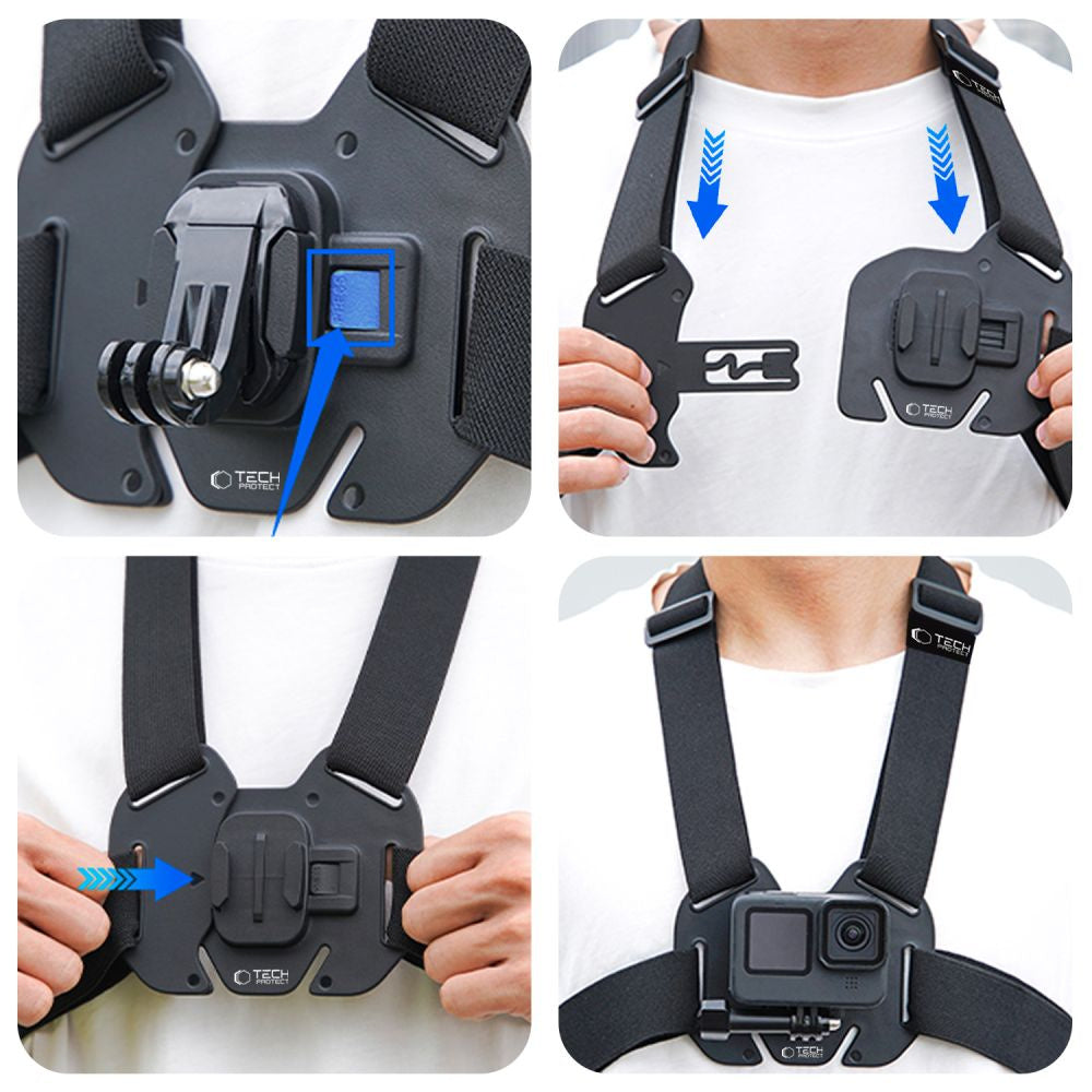 Tech-Protect Chest harness for GoPro DJI sports camera - black – image 4