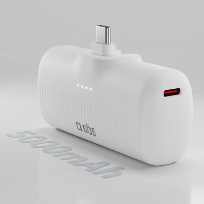 SBS EcoPower 5000 mAh 10W powerbank with built-in USB-C port - white – image 3