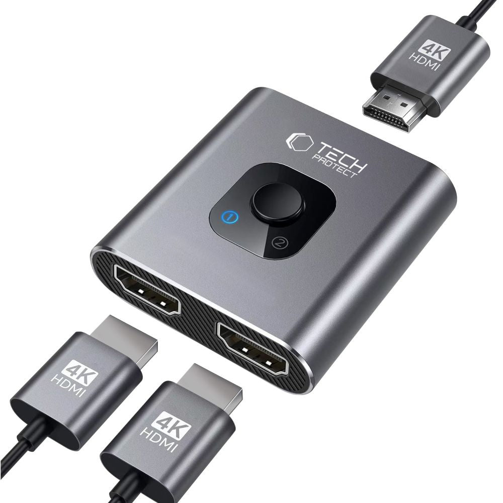 Tech-Protect HUB adapter 2in1 HDMI 4K 60HZ - gray – image 2