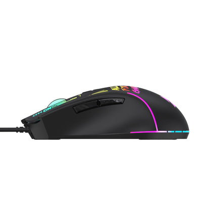 WOZINSKY Wired optical gaming mouse with backlight, 7 buttons, 7200 DPI RGB - black – image 3