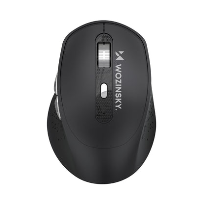 WOZINSKY Ergonomic wireless mouse with 6 buttons, Bluetooth 1600 DPI - black – image 2