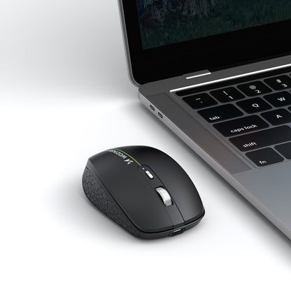 WOZINSKY Backlit wireless mouse with 6 buttons, Bluetooth, 1600 DPI RGB - black – image 6