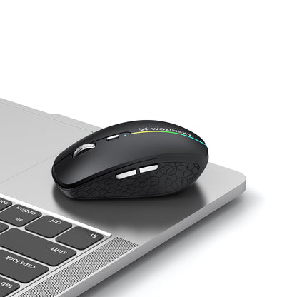 WOZINSKY Backlit wireless mouse with 6 buttons, Bluetooth, 1600 DPI RGB - black – image 7