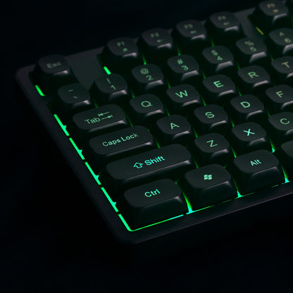 WOZINSKY Backlit membrane keyboard with RGB gaming roller - black – image 6