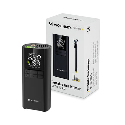 WOZINSKY Compressor electric pump powerbank flashlight 150 PSI 8000mAh - black – image 3