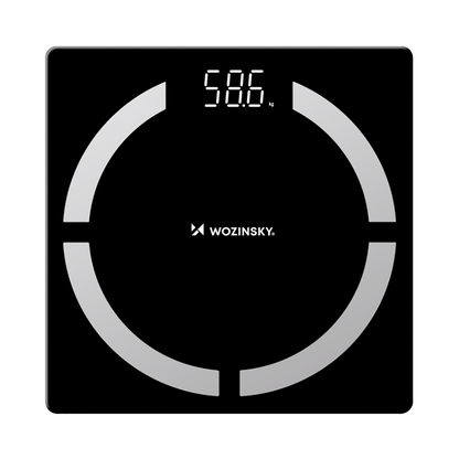 WOZINSKY Intelligent analytical Bluetooth bathroom scale 180 kg - black – image 2