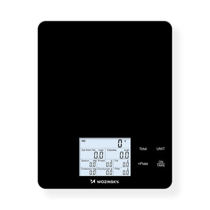 WOZINSKY Smart kitchen scale with display and Bluetooth application 10 kg - black – image 2