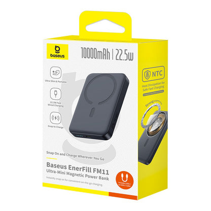 BASEUS Powerbank 10000mAh 22.5W with USB-C cable EnerFill FM11 Ultra-Mini MagSafe - black – image 6