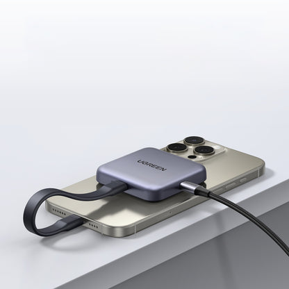 UGREEN Memory card reader with magnetic charger 3in1 100W PD - gray – image 4