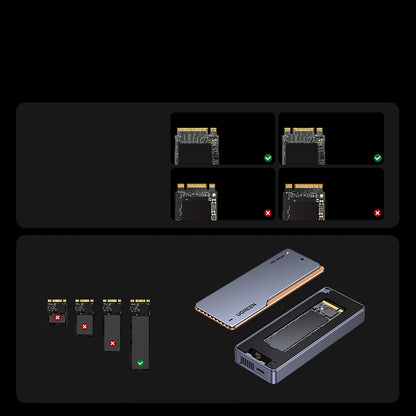 UGREEN M.2 NVMe SSD case with active cooling USB4 40Gb/s - gray – image 4