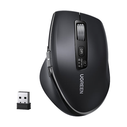 UGREEN Wireless optical mouse, 5 buttons, 5000 DPI roller - black
