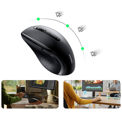 UGREEN Wireless ergonomic optical mouse, 5 buttons, 1600 DPI - black – image 2