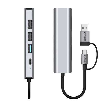 Tech-Protect HUB 5in1 USB-C USB-A Ethernet RJ45 adapter - gray – image 7