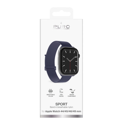 PURO Nylon strap for Apple Watch 44/45/46/49mm Sport - navy blue – image 2