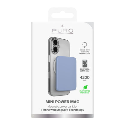 PURO Ultra-thin magnetic powerbank 4200mAh USB-C MagSafe - blue – image 2
