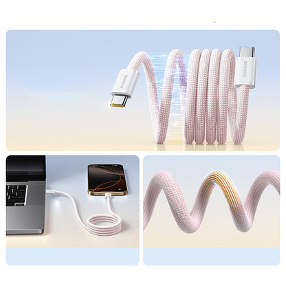 BASEUS Cable self-laying USB-C Dynamic 4 Pro 100W 1m - pink – image 6