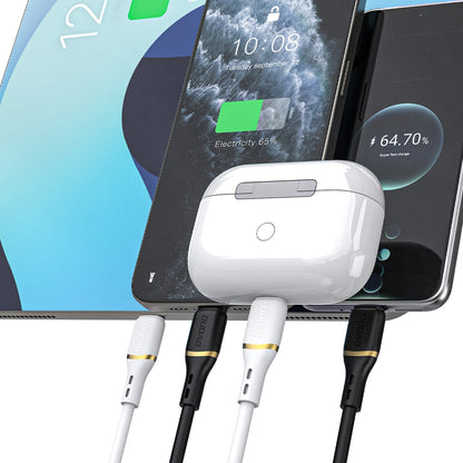 DUDAO USB-C - iPhone Lightning cable with silicone braid 30W 1m - black – image 3