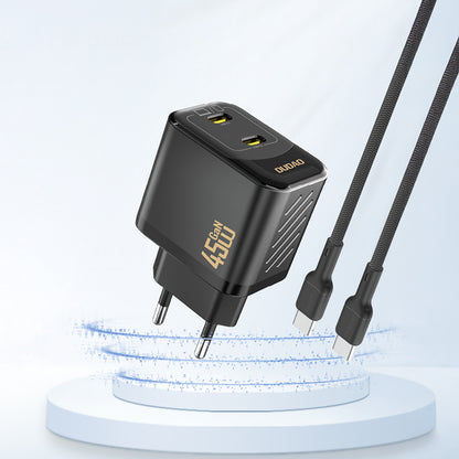 DUDAO 2xUSB-C GaN PD 45W mains charger - black – image 2