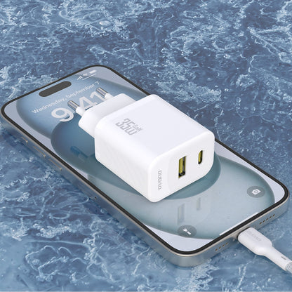 DUDAO USB-A USB-C wall charger with USB-C PD QC 35W cable - white – image 5