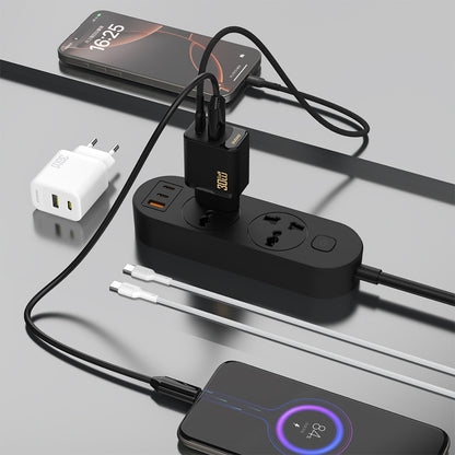 DUDAO USB-A USB-C GaN PD 30W wall charger - black – image 3