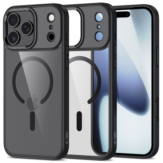 Tech-Protect Case for iPhone 17 Pro MagMat MagSafe - transparent and black