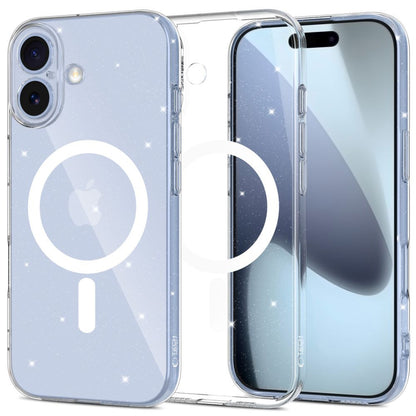 Tech-Protect Protective case for iPhone 17 FlexAir MagSafe - transparent and glitter