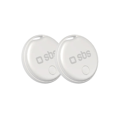 SBS Bicycle key locator compatible with Apple Find My Track My Circle white - 2 pcs.