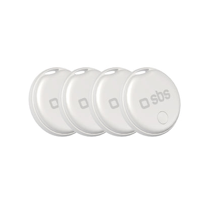 SBS Bicycle key locator compatible with Apple Find My Track My Circle white - 4 pcs.