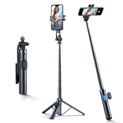 WOZINSKY Selfie stick stick with smartphone holder, telescopic tripod 1.3m - black – image 12