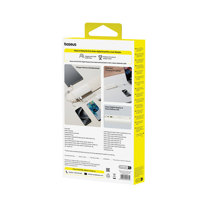 BASEUS Powerbank 20000mAh 100W with display with two USB-C cables - beige – image 5