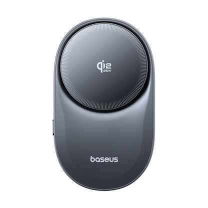 BASEUS Magnetic car holder with Qi2.2 grille charger and fan - black – image 2