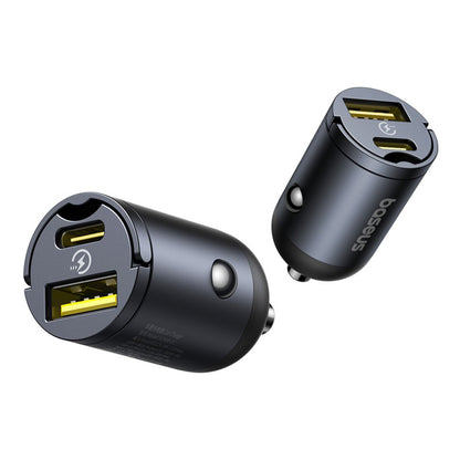 BASEUS USB-A USB-C 30W car charger - black – image 5
