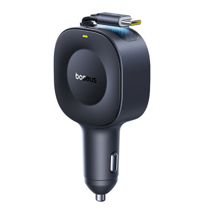 BASEUS USB-C car charger with retractable USB-C 30W cable - black – image 3
