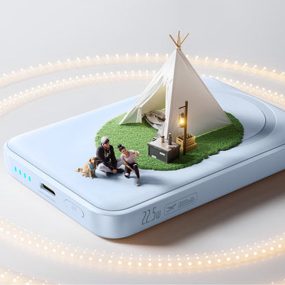 BASEUS Induction powerbank 10000mAh 22.5W MagSafe with USB-C 20V/3A 0.3m cable - blue – image 7