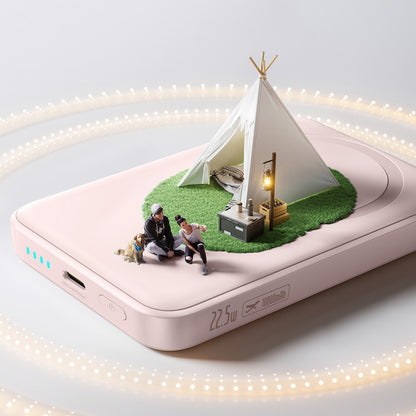 BASEUS Induction powerbank 10000mAh 22.5W MagSafe with USB-C 20V/3A 0.3m cable - pink – image 7