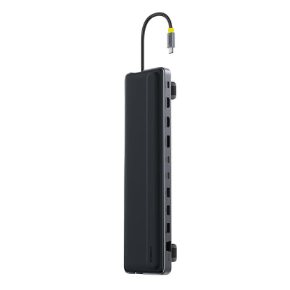 BASEUS HUB Docking station 12in1 USB-C HDMI DisplayPort USB-A SD/microSD RJ45 PD - gray