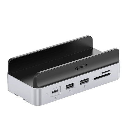 ORICO 10-in-1 docking station for Mac mini M.2 USB-C USB-A HDMI RJ45 SD/TF - silver