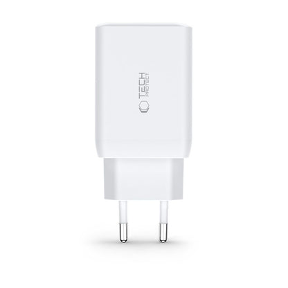 Tech-Protect USB-C USB-A C65W PD 65W QC wall charger - white – image 3
