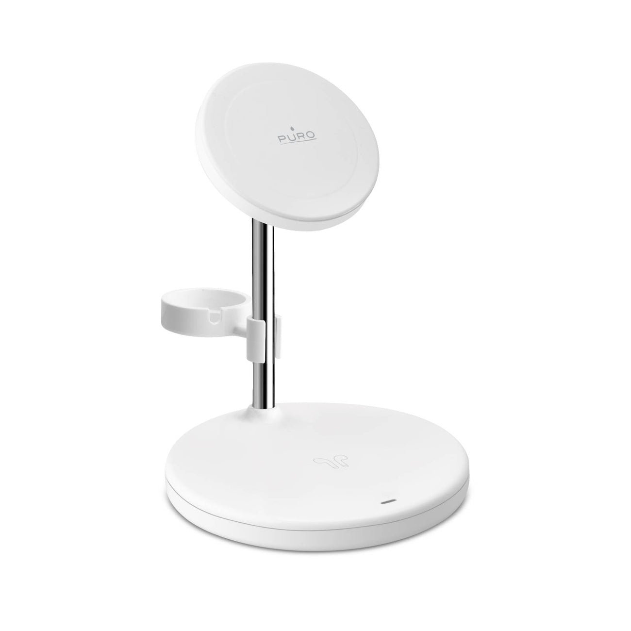 PURO 3in1 inductive charger with stand for iPhone AirPods USB-A - white – image 2
