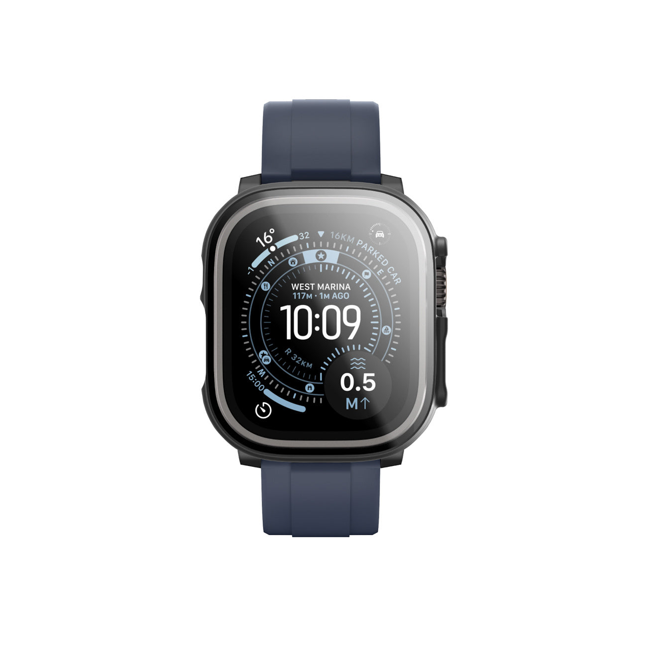AmazingThing Protective glass with case for Apple Watch UItra 3 49 mm Radix - black – image 3