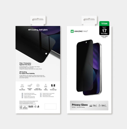 AmazingThing Privacy tempered glass for iPhone 17 Pro Max Titan Vision 7 – image 7