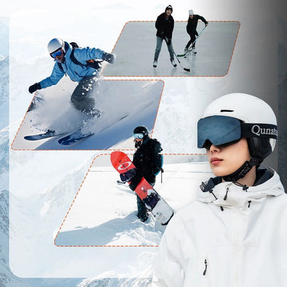 ROCKBROS Snowboard ski helmet with ear pads, size L - white – image 5