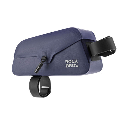 ROCKBROS Waterproof bicycle frame bag with magnetic closure 0.9L - blue