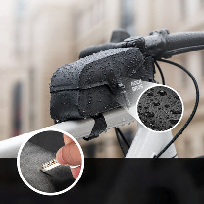 ROCKBROS Waterproof bicycle frame bag with magnetic closure 0.9L - black – image 3