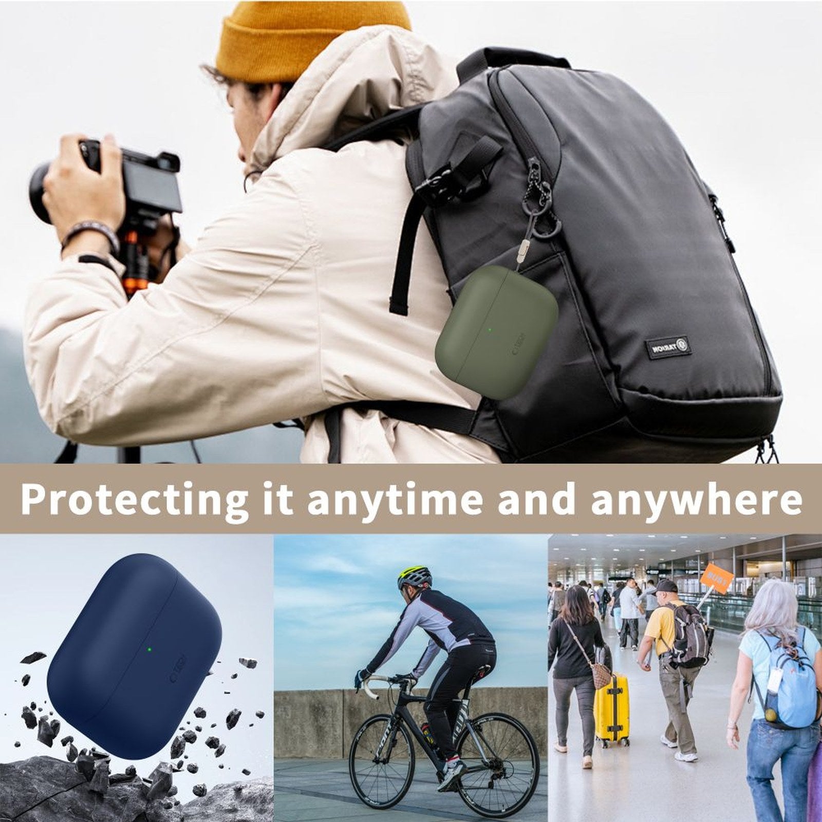 Tech-Protect Protective silicone case for AirPods Pro 3 headphones - black – image 6