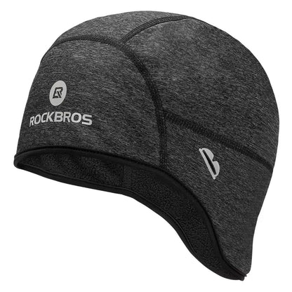 ROCKBROS Winter cycling cap under the helmet with holes for glasses - gray