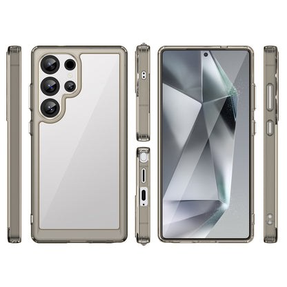 HURTEL Silicone Case with Gel Frame for Samsung Galaxy S25 Ultra Outer Space Case - Transparent Black – image 2